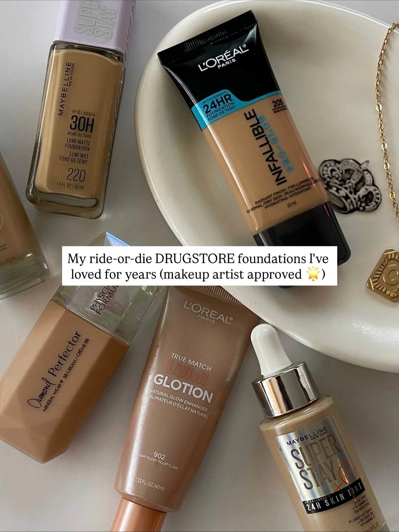If you&rsquo;ve been wanting affordable foundations that actually perform, these are my top drugstore picks I&rsquo;ve loved and recommended for years 🤍 

Each one has a different vibe, but they all make your skin look so good without breaking the b