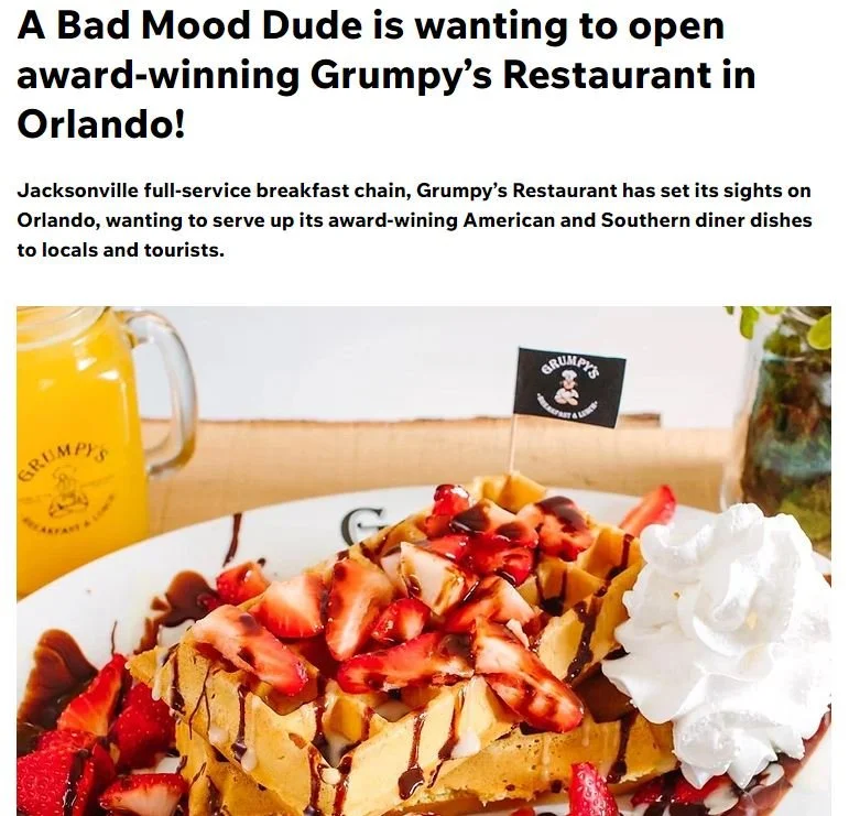 Grumpy's Blog — Grumpy's Restaurant