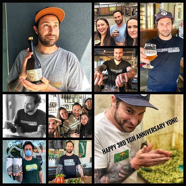 Happy 3 year TGH Anniversary to the one and only YONI! Yoni started with us on OUR 3rd Anniversary #TGHHopFest, 3 years ago today. Yoni&rsquo;s art studio was around the corner from The Good Hop, and we had gotten to know him during his afternoon bee