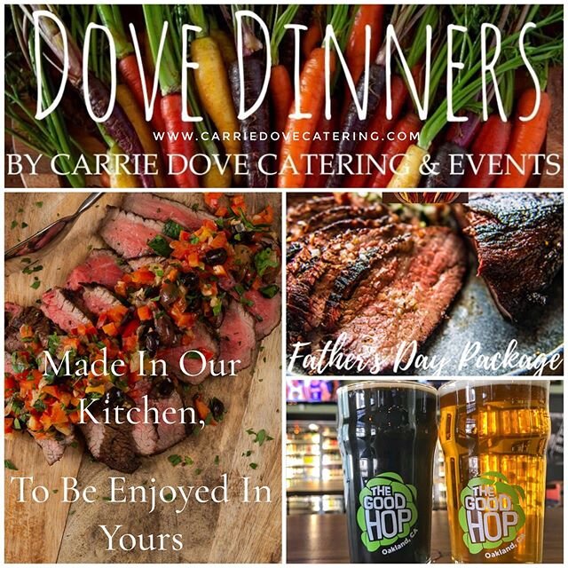 Hey #TGHFam! We&rsquo;ve partnered up with our buddies over at Oakland-based @carriedovecateringandevents for a #FathersDay Dove Dinners special! #DoveDinners are designed to feed a family of 4, and come with simple heating and finishing instructions
