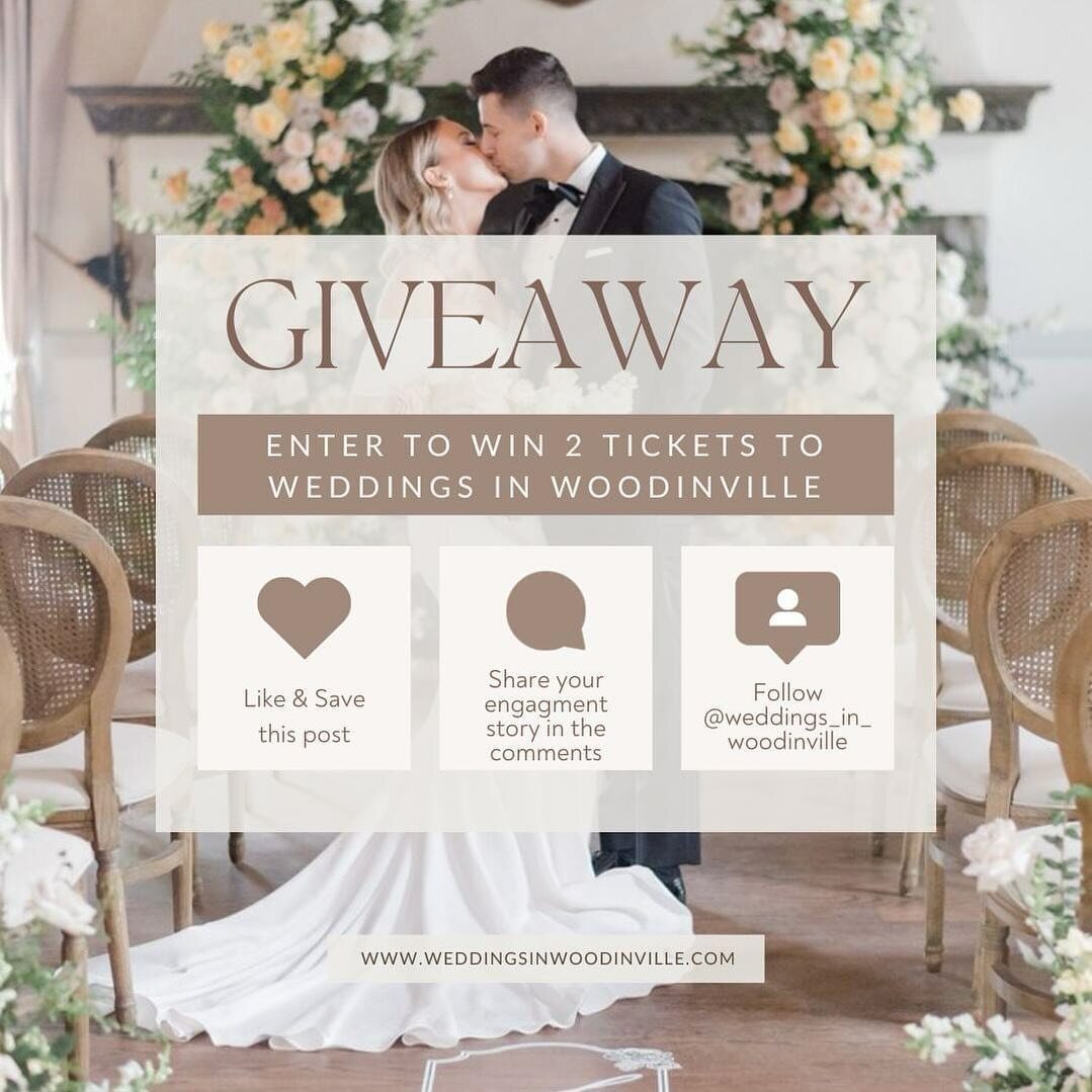 🎉 Don&rsquo;t miss your chance to win 2 tickets to Weddings in Woodinville! 💍 Share your heartwarming engagement story with us for a shot at these coveted tickets. Time is running out, so don&rsquo;t delay &ndash; enter today! 📖❤️ 

Here&rsquo;s h