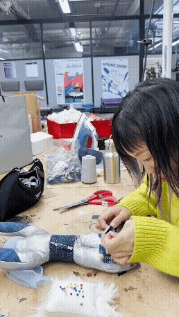 sewing sensors to plushie