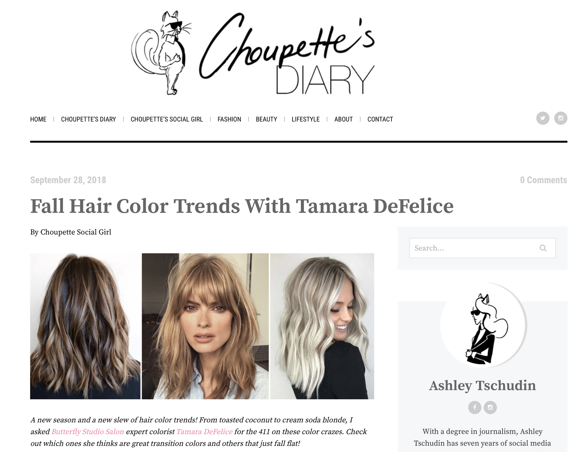 Fall Hair Color Trends With Tamara DeFelice! Choupettes Diary — Butterfly  Studio Salon