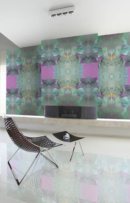 Glass Bull Griffin wallpaper in situ