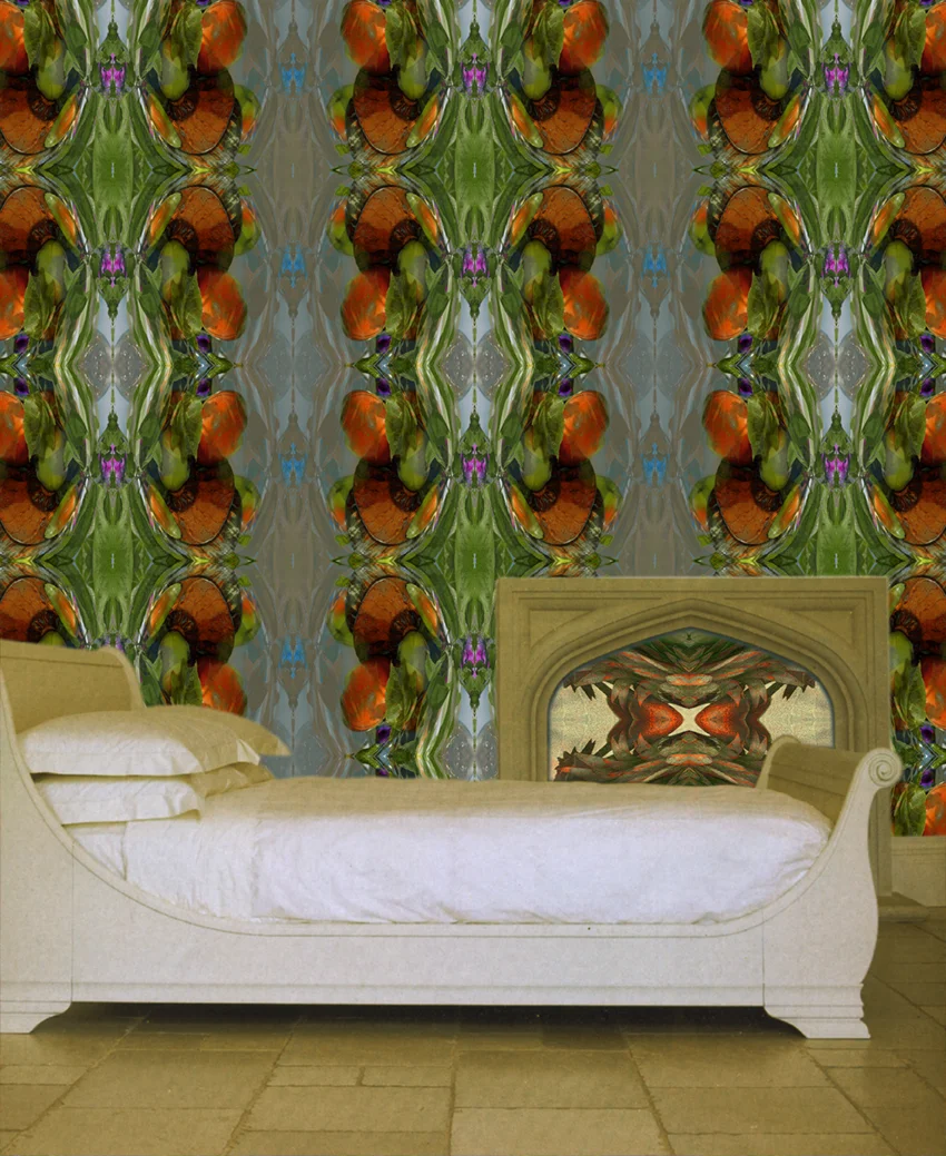 Orange Riot wallpaper in situ