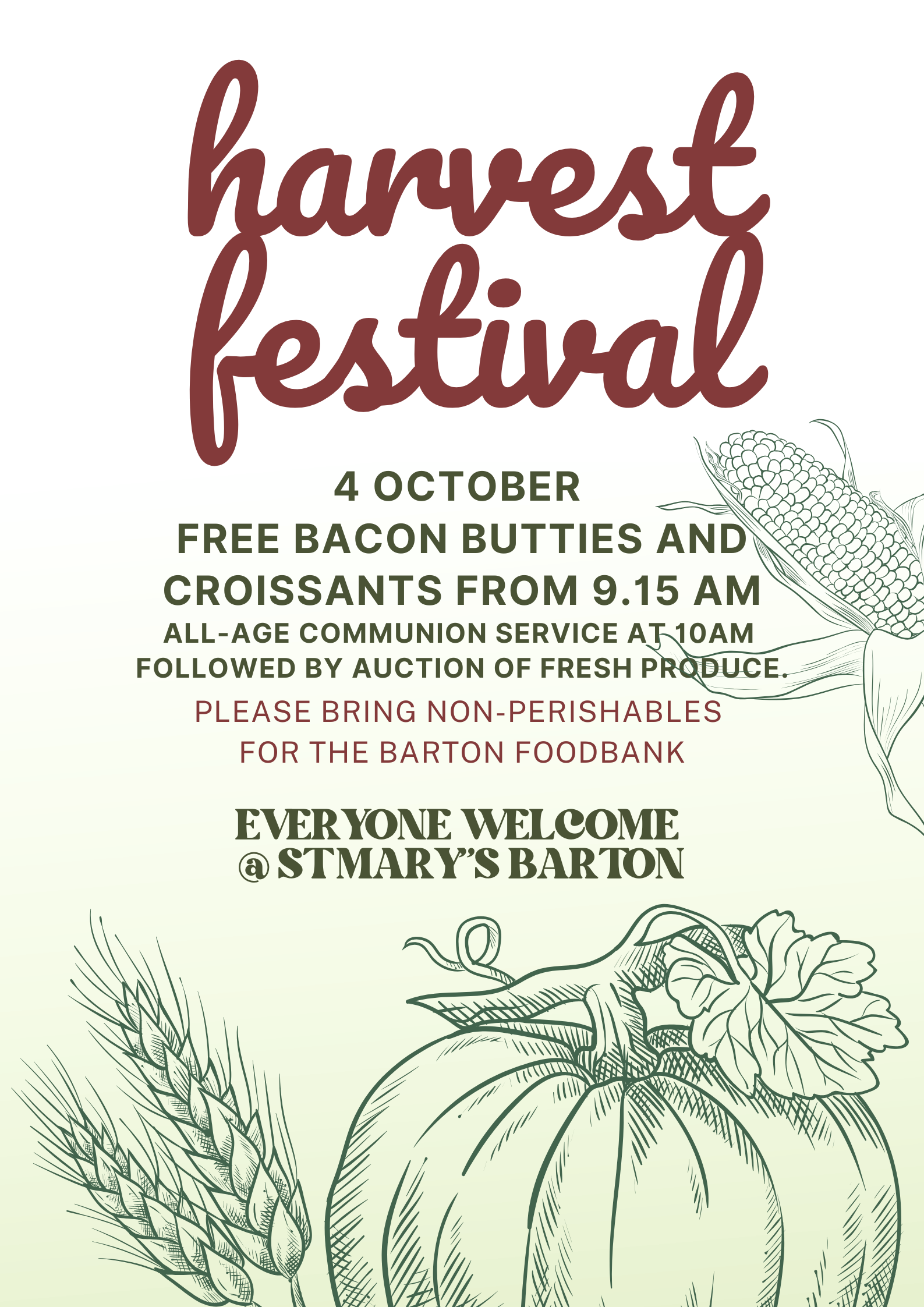 Harvest Festival at St Mary's on 4th of October