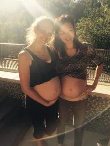 Me and my friend Michelle who is also pregnant with her 2nd baby, she is due 2 months after me! 