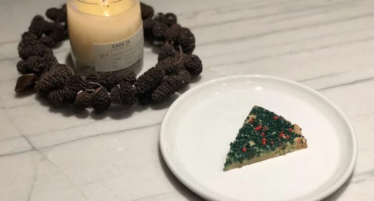 Super Easy Shortbread Christmas Tree Cookies by Beatrix James