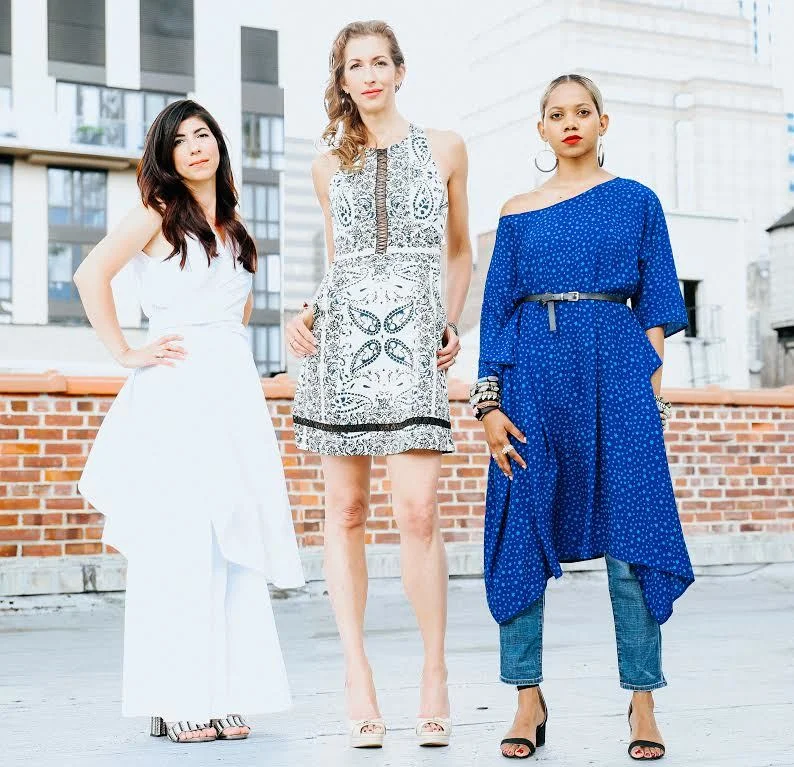 The women of Livari: Claudine DeSola, Alysia Reiner, and Tabitha St. Bernard-Jacobs