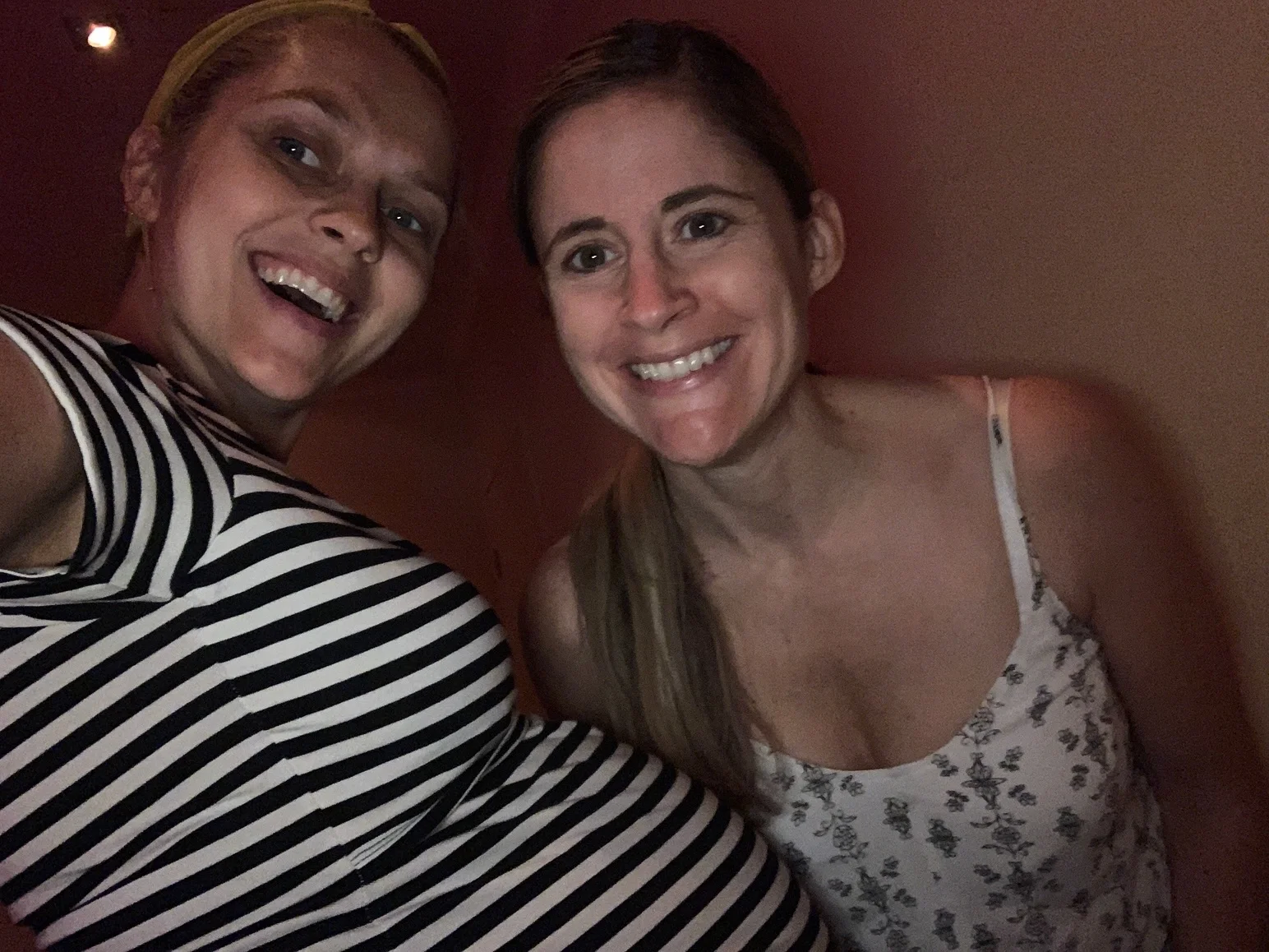 Preggo pals getting massages and chatting birthing day plans!