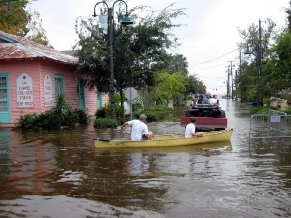 Aftermath of Hurricane Ike, Mandeville, LA. Photo by Tobin via Wikimedia Commons .