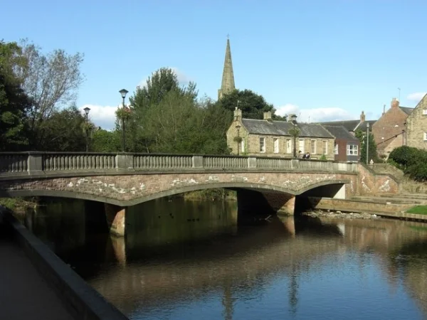 Oldgate Bridge, Morpeth. Photo by Anthony Foster via Wikimedia Commons .