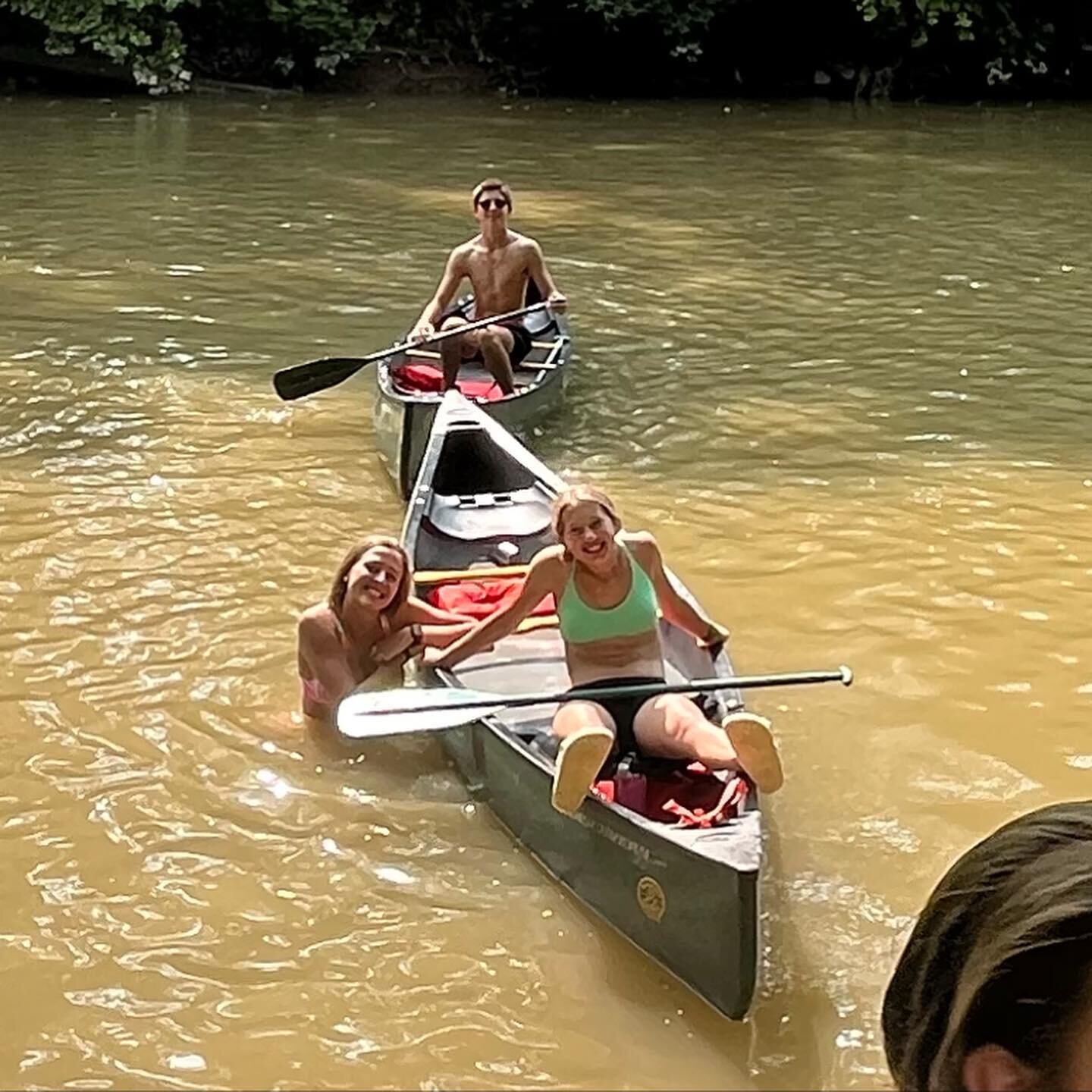 Sr CYO canoe trip &lsquo;22 
We only lost one or two but the river moms saved the day 🫡