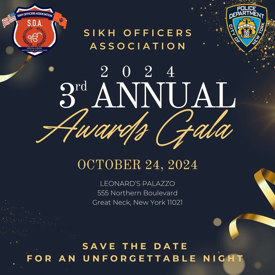 Sikh Officers Association&rsquo;s 3rd Annual Awards Gala on October 24th,2024 @leonardspalazzo555 #savethedate