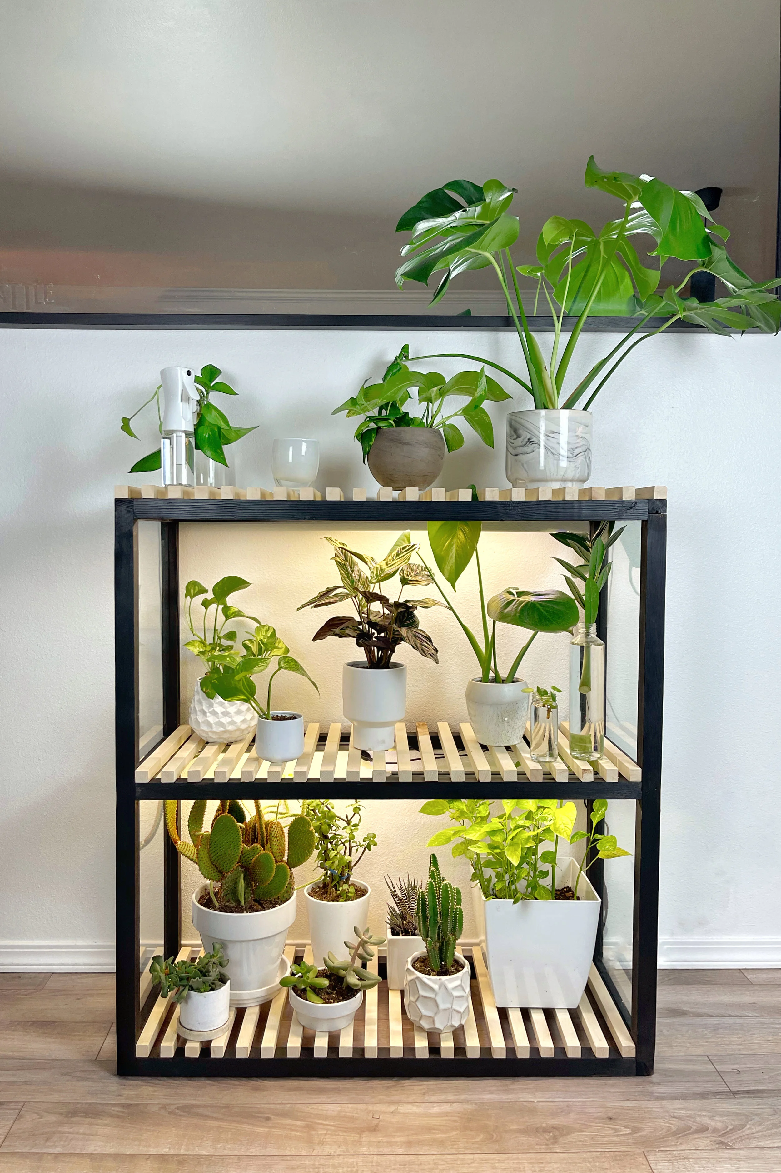 Slatted Plant Shelf — Ians Furniture