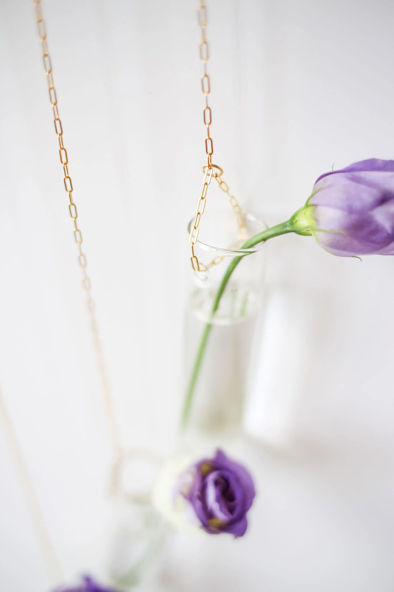 Hanging Glass Bud Vases — Sir Milky Quartz