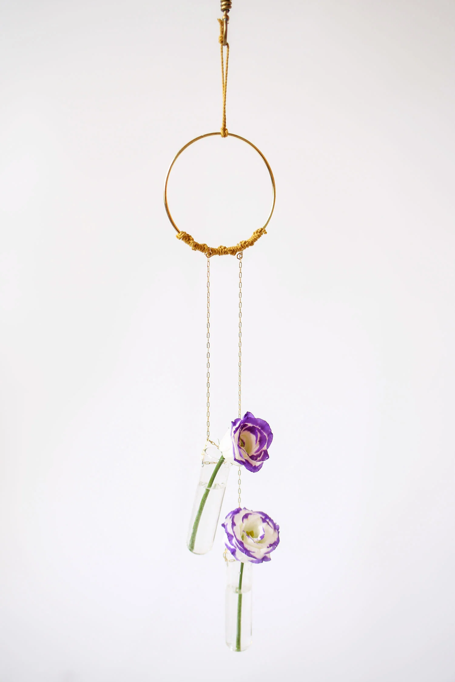 Hanging Glass Bud Vases — Sir Milky Quartz
