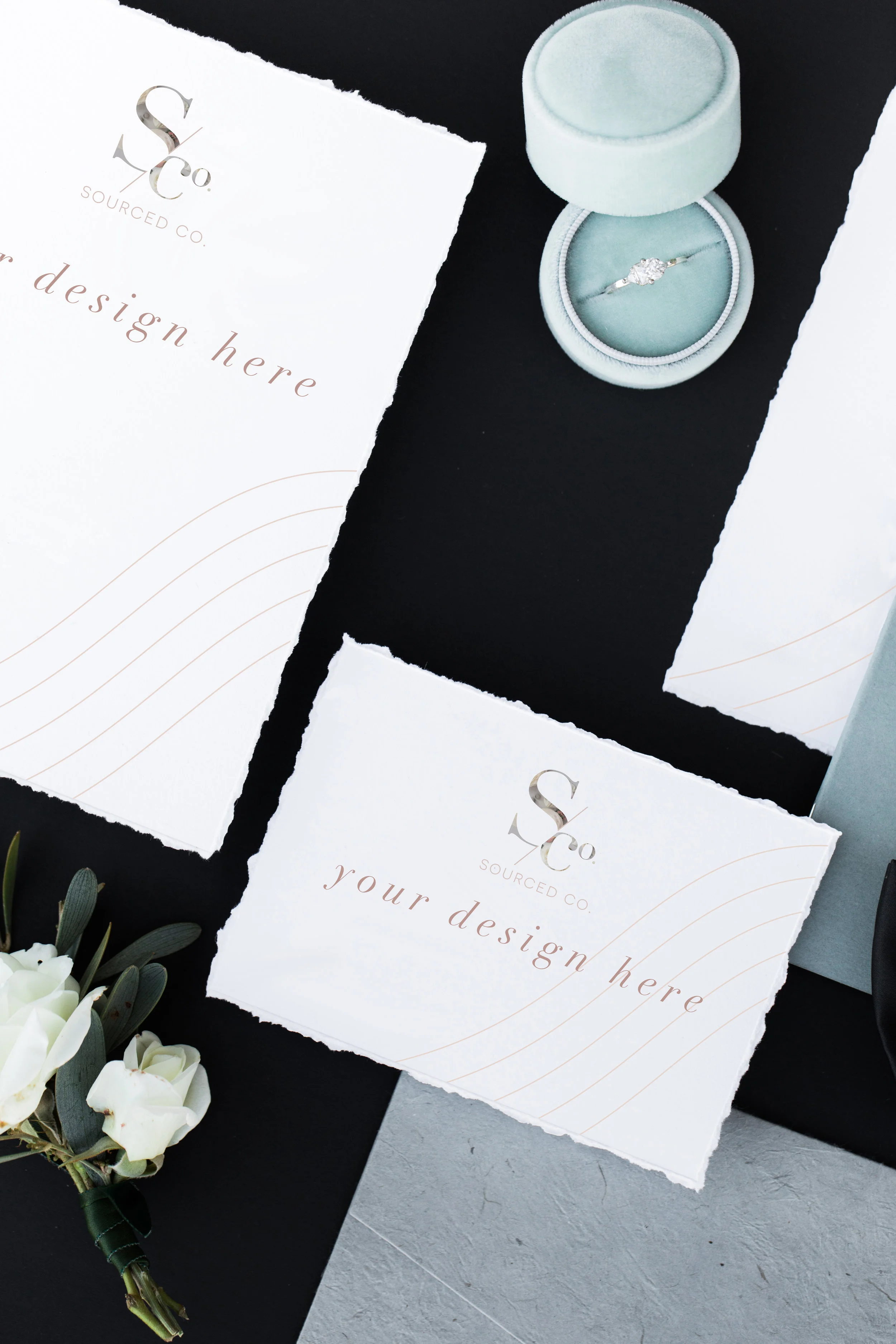 Black and White RSVP Card Mockup