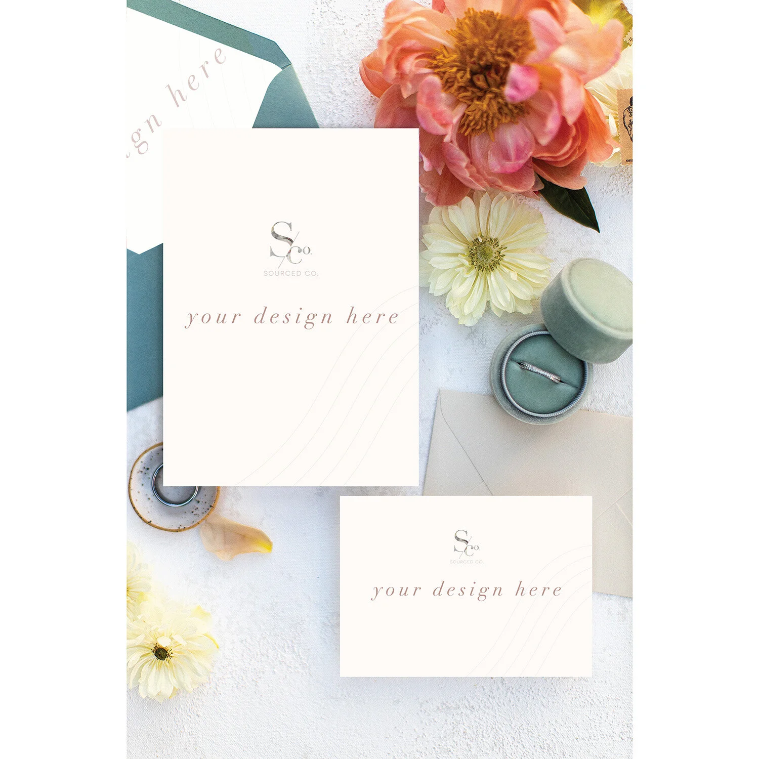 Colorful Stationery Mockup