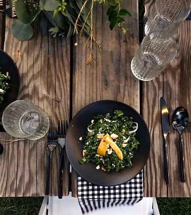 We can even make Kale look good! Kale, thinly sliced red onion and fennel, ricotta salata, roasted pumpkin and toasted pepitas.. fall on a plate! #eeeeeats #eatyourveggies #kalesalad #kalecanbegood #eatlocal #supportfarmers #slowfoodusa #farmsupper #