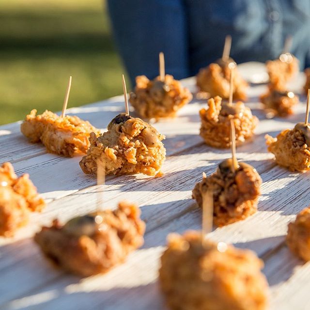 Fried Rabbit + Sun-Cured Olive Aioli = insanely good! We love pushing people out of their comfort zone of food and opening their minds to new foods! #takeawalkonthewildside #farmtotable #farmtotabledinner #farmsupper #supportyourlocalfarm #supportfar