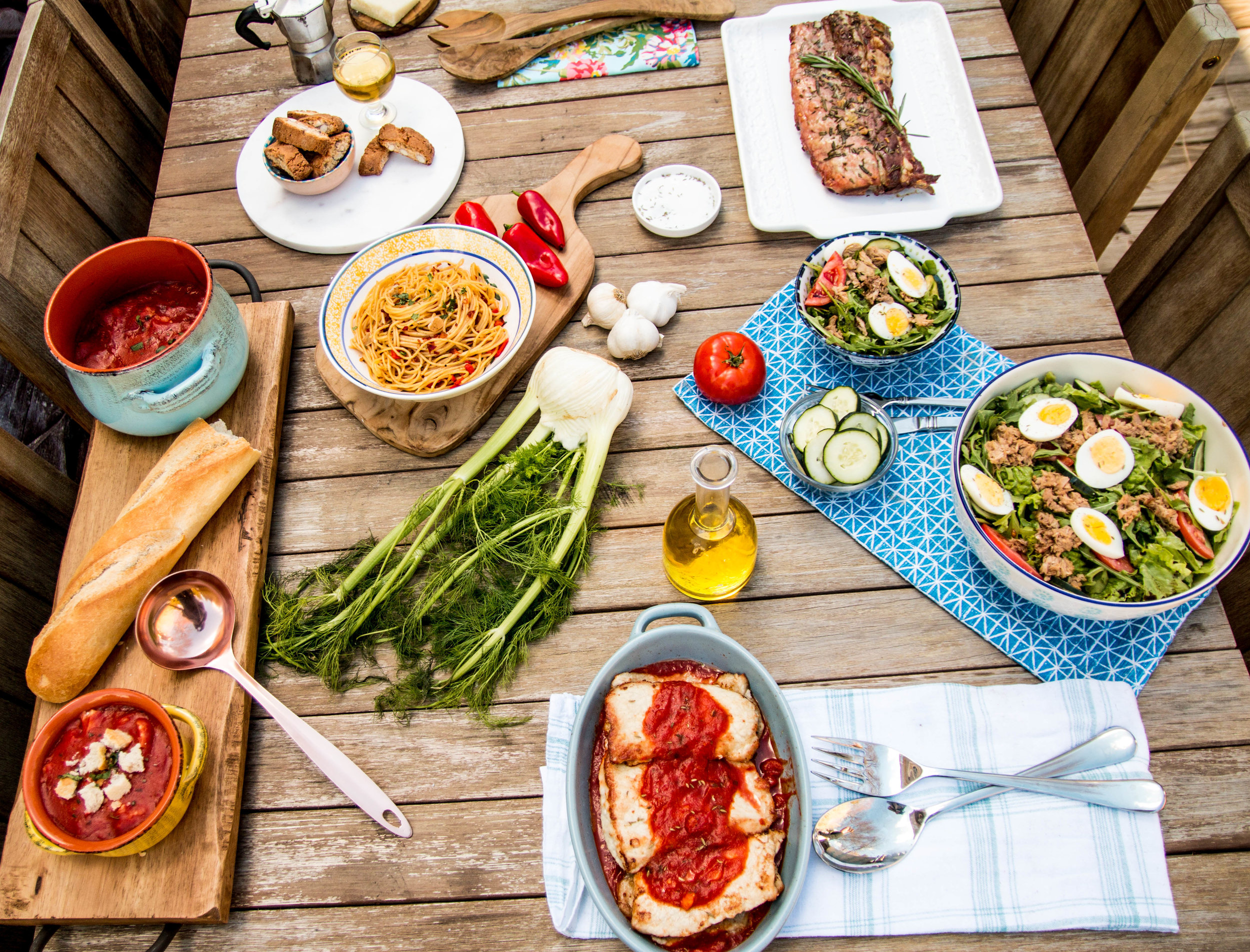 Italian Table Food Styling photography