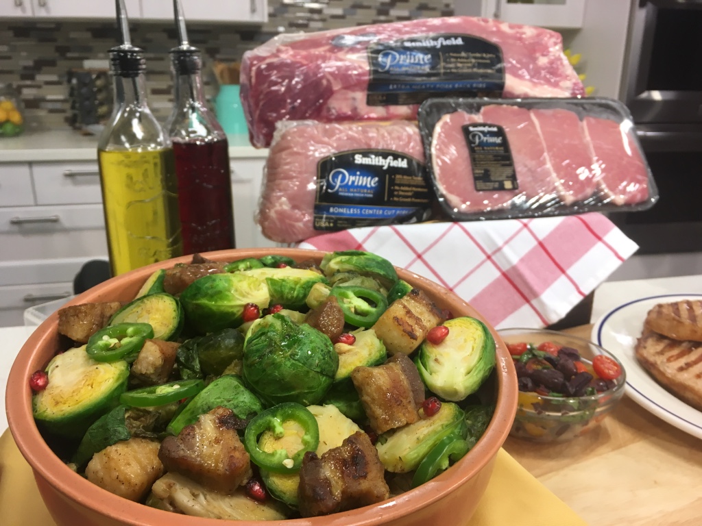 Brussels Sprouts with Smithfield Pork Food Styling photography