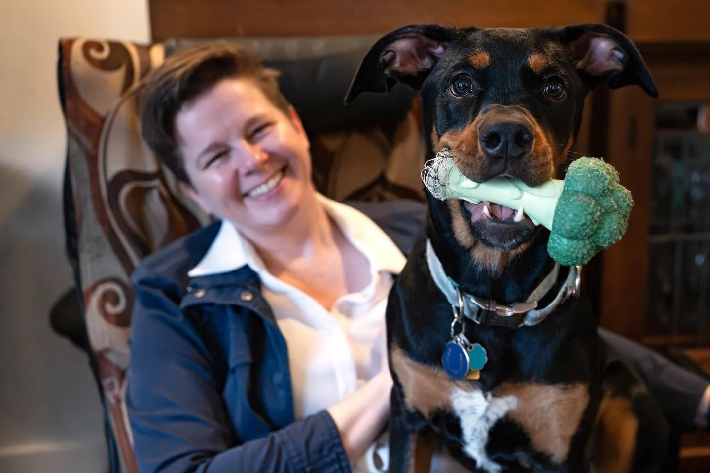 My name is Trudy and I&rsquo;m a&nbsp;50lb, 7 month old Doberman-Rottweiler-Pit Bull rescue with a shy disposition.

My nicknames are:&nbsp;Gertrude, galloping Gerdy, Trudy with a booty, Eggroll, and sweet baby.

#forgottendogsrescue