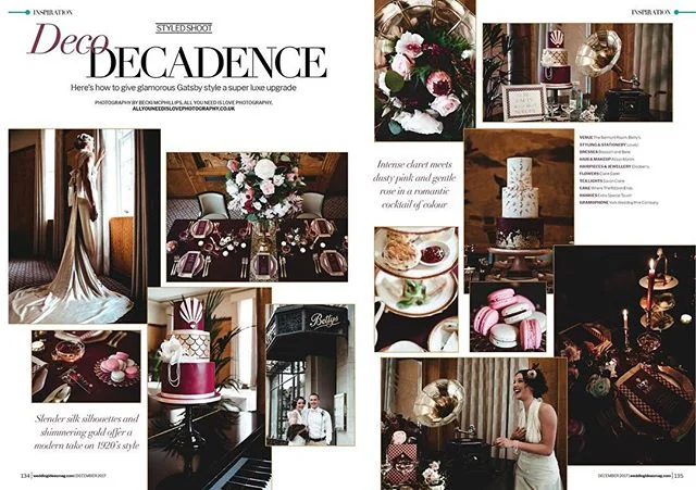 So delighted to be featured in @weddingideas amongst wonderful suppliers. Our fab shoot at Betty&rsquo;s York featuring as Blossom and Belle before the rebranding of our Couture from B&amp;B to Antonia Houston. #photoshoot #couture #fashiondesigner #