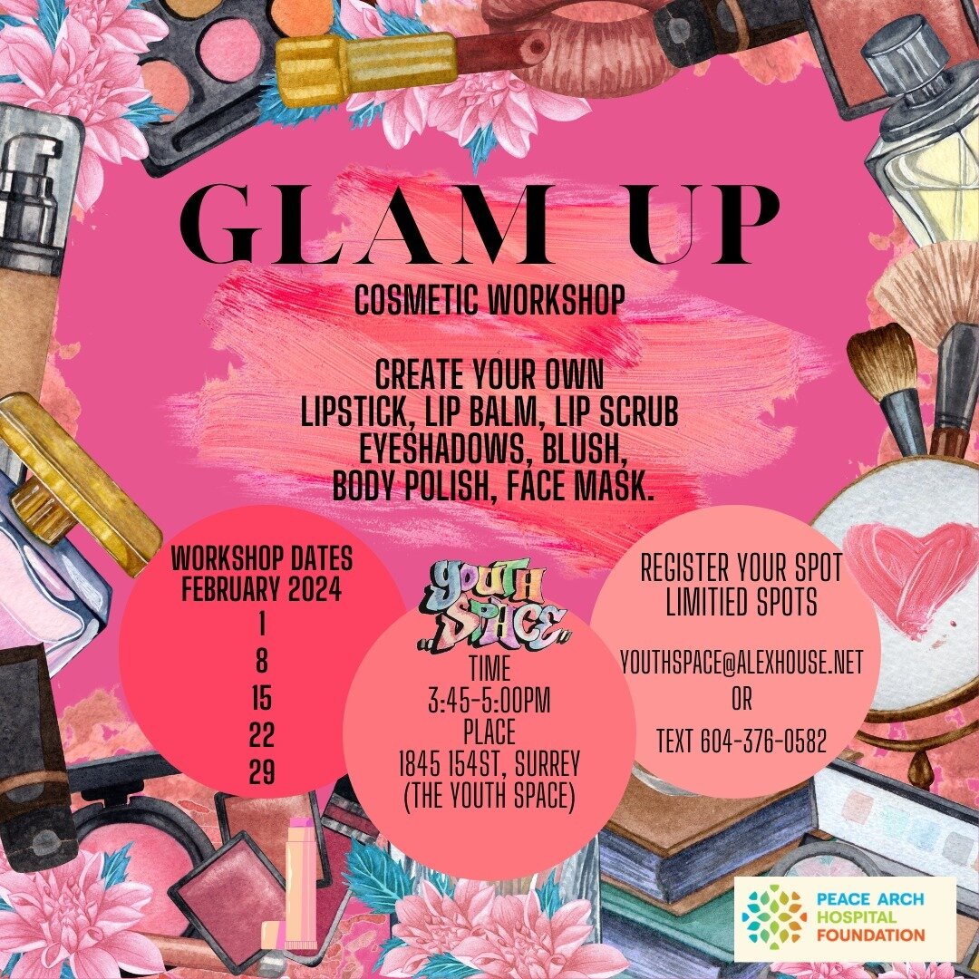 Glam Up Workshop!
Every Thursday in February we will be creating DIY cosmetics. 
Reserve your spot to attend this event. 

Lets get creative!!!😍