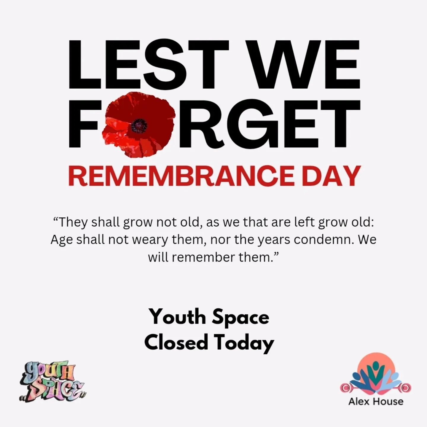~ In Flanders Fields ~
In Flanders fields the poppies blow 
Between the crosses, row on row, 
That mark our place; and in the sky 
The larks, still bravely singing, fly 
Scarce heard amid the guns below. 
We are the Dead. Short days ago 
We lived, f