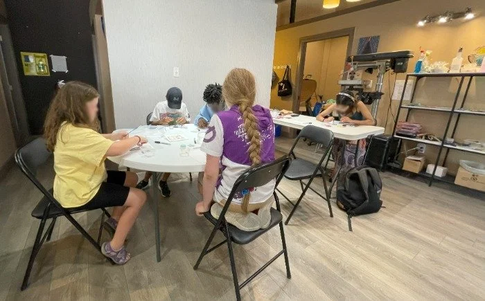 This summer break two groups of our youth had the exciting opportunity to participate in glass art classes offered by @studio73_surreybc. 

We learnt different techniques for cutting glass, how the glass firing worked and the difference between Full 