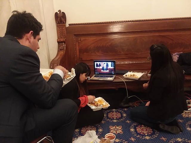 Eating some pupusas while we watch the #SOTU