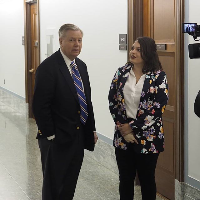 Running into @lindseygrahamsc . He tells us there will be something for us next week... We will see.

#vote4dream #dreamact #daca