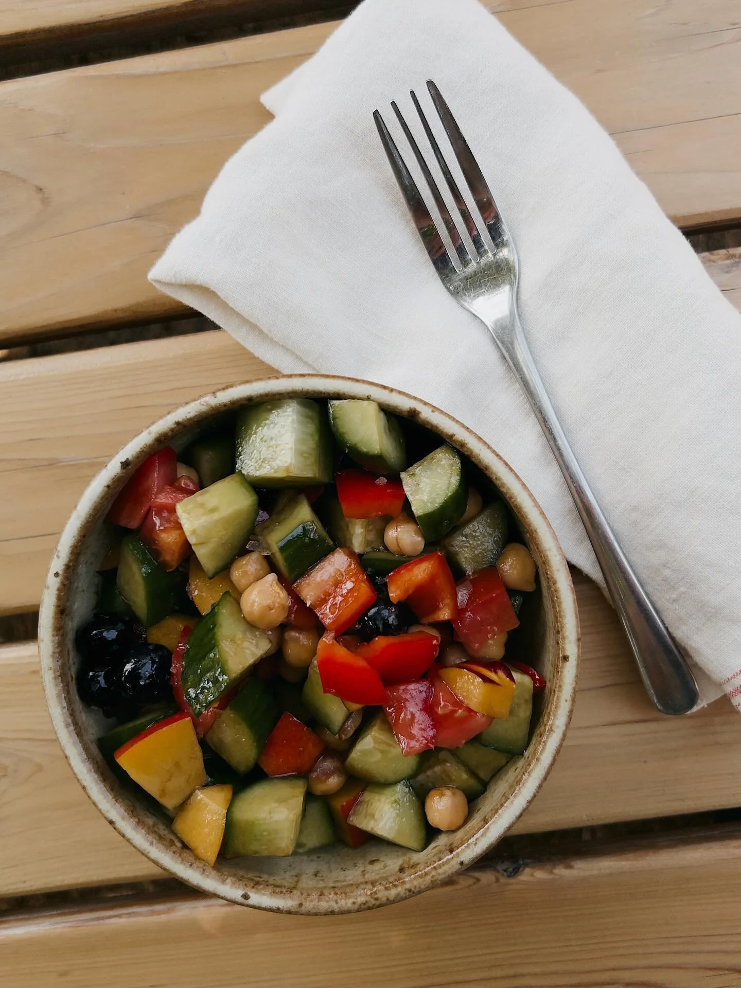 Welcome to my favorite summer salad. I&rsquo;ve been making this 3 times a week at least and it&rsquo;s so easy and so full of flavor that you must know about it. I&rsquo;m not going to overcomplicate it with a whole intro and I never measure anythin