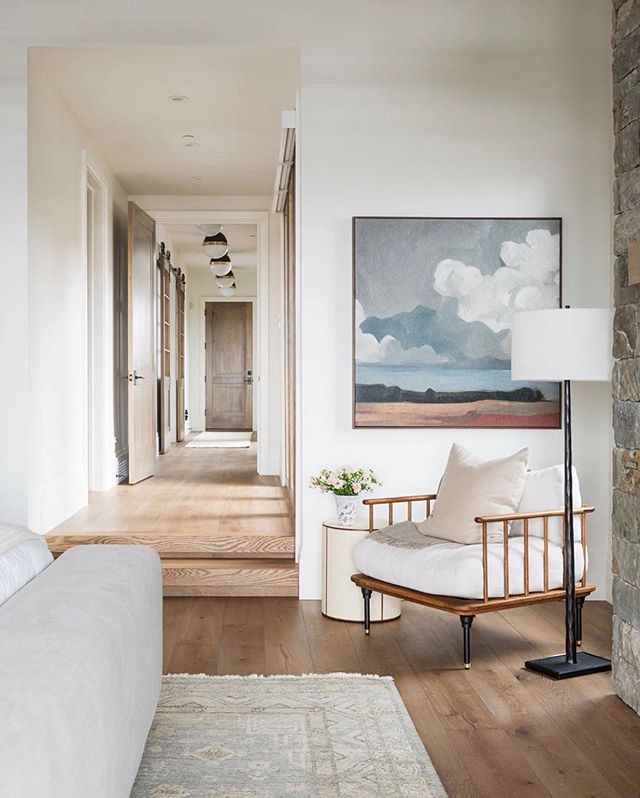 Our guest room is desperate for a new look. I&rsquo;ve vacillated between a light-touch refresh that involves some new art and maybe window coverings, and a complete overhaul. This pretty scene and landscape by @mcgeeandco makes me think we can just 