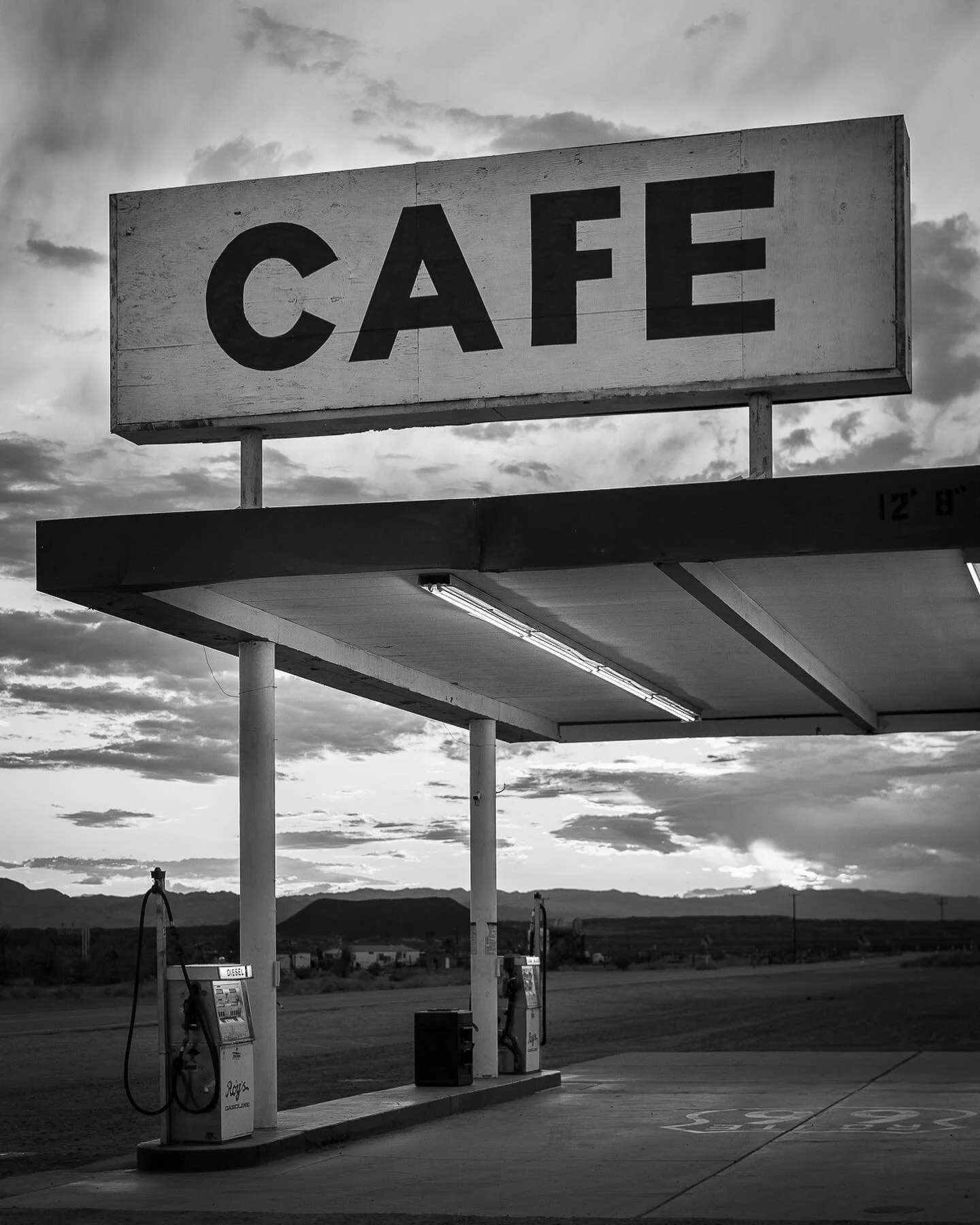 Last chance for gas… #blackandwhite #desert
