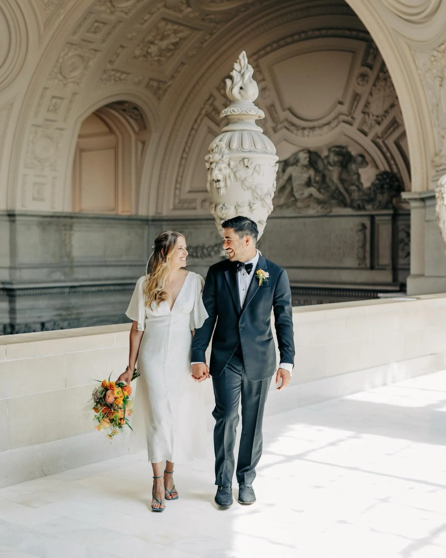 Jamie &amp; Ryan&rsquo;s intimate wedding at the beautiful San Francisco City Hall this past summer ✨ Full of family, the most meaningful vows and many happy tears. Such a beautiful day!