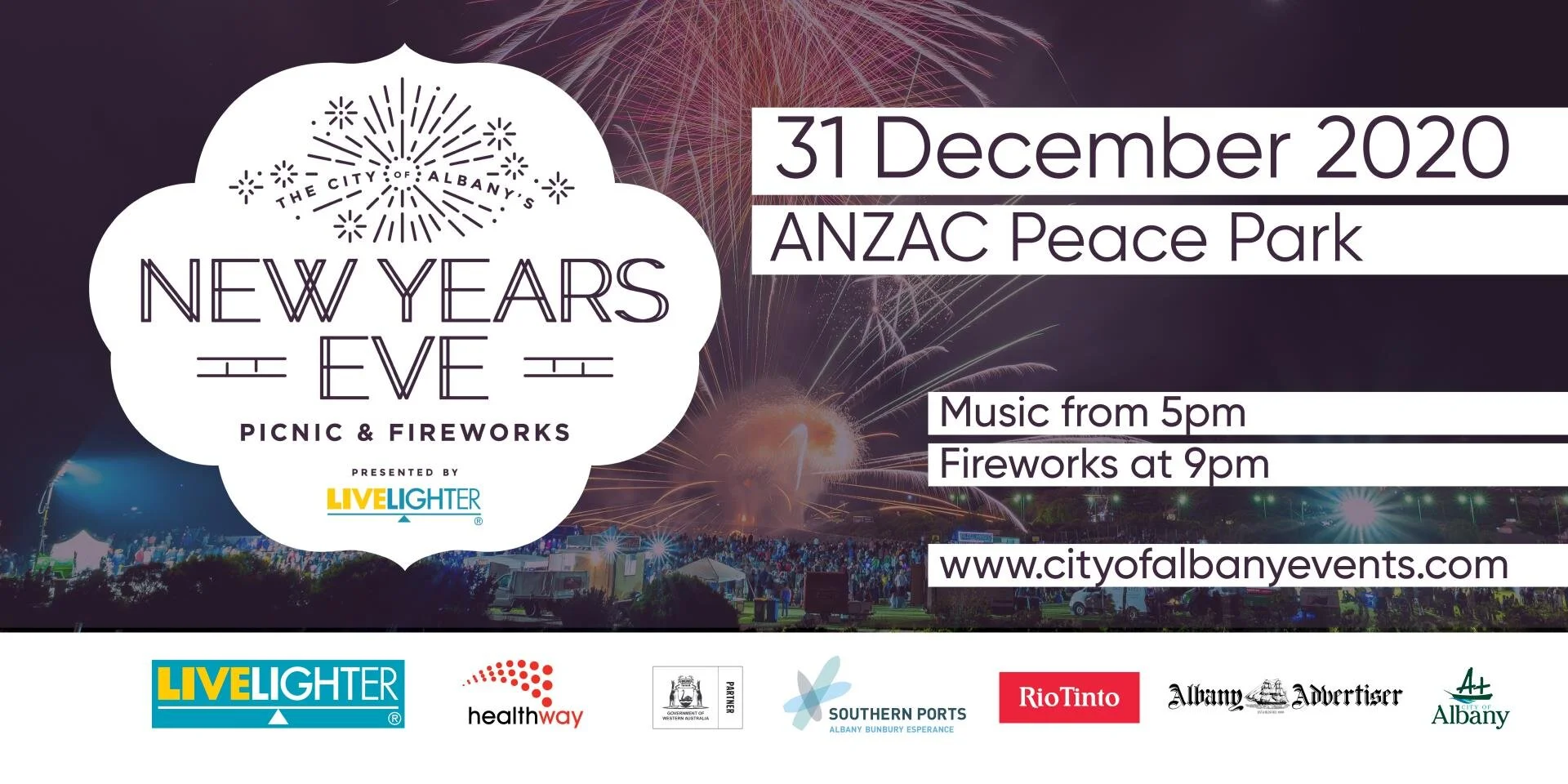 New Years Eve Picnic and Fireworks presented by LiveLighter