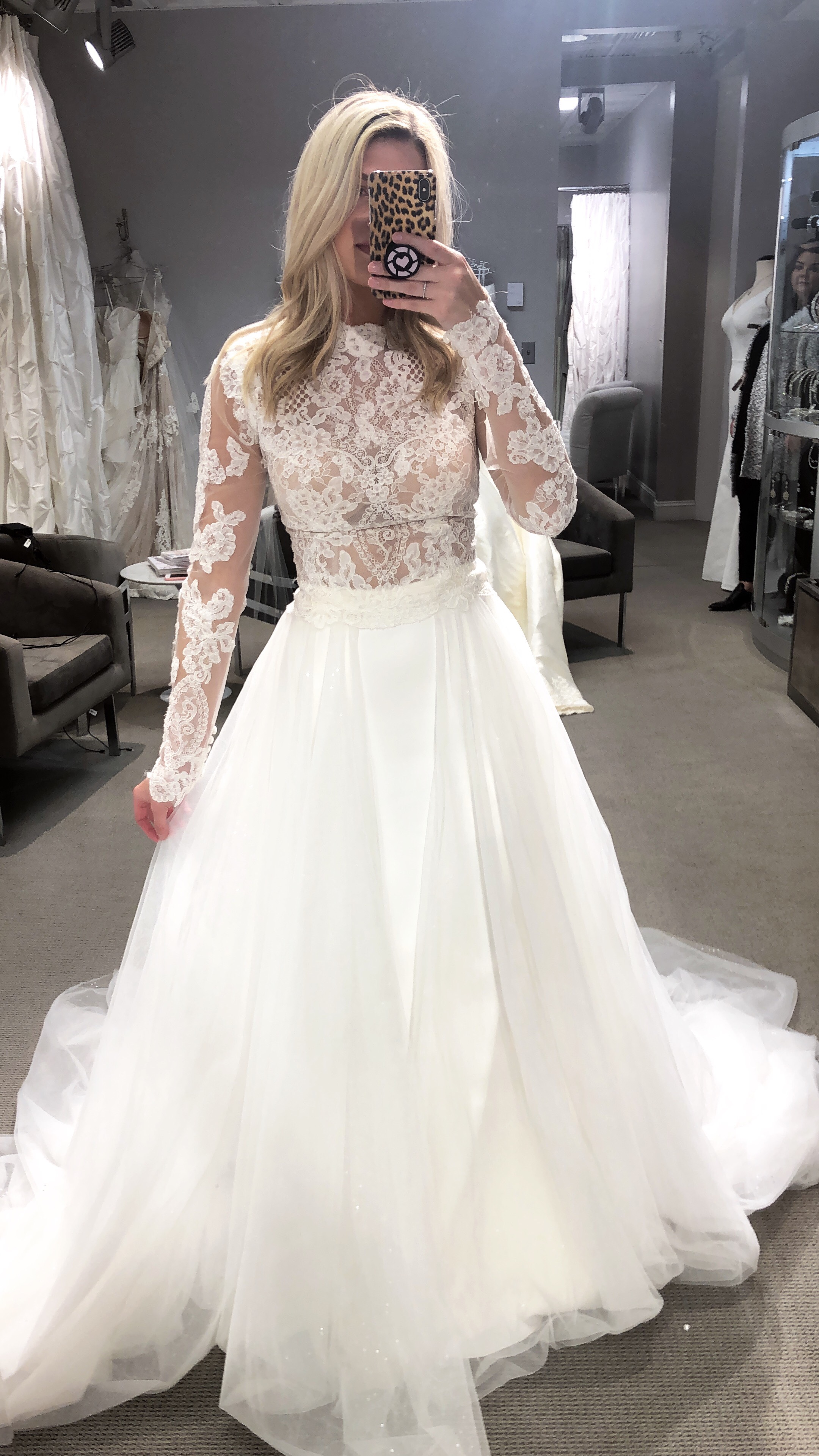 and a close up of the sparkle overskirt!