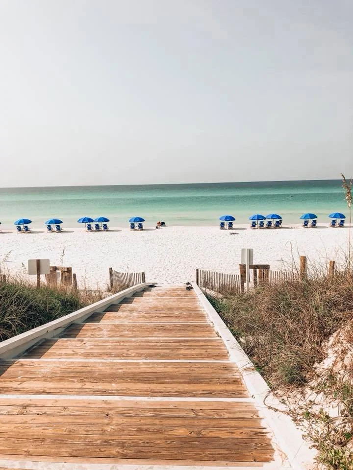 You can rent chairs and umbrellas or you can bring your own down the beach. We normally buy chairs and an umbrella from Wal-mart and then just leave them in the condo when we leave because buying them costs the same as renting them for one day. Just a little tip!