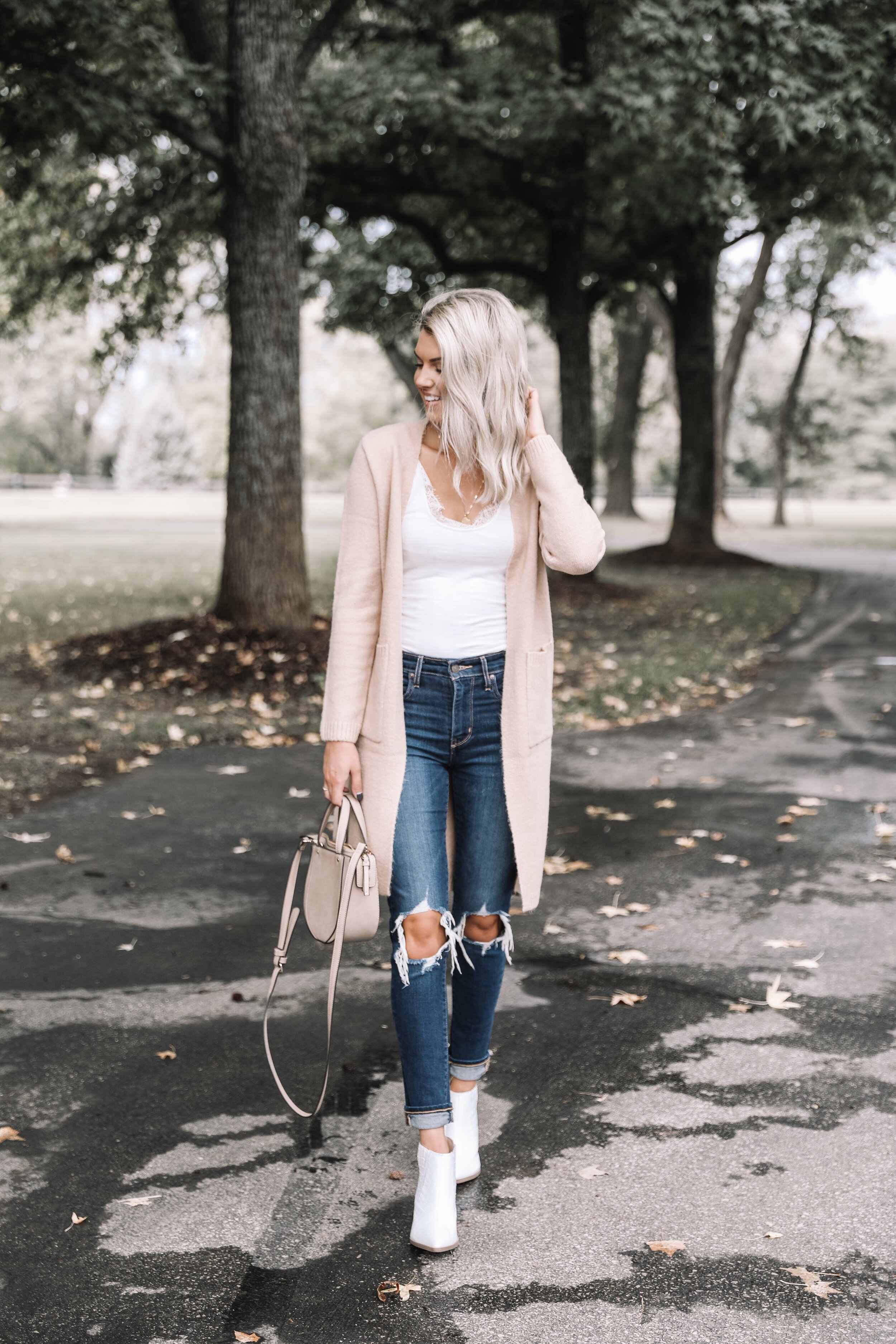 This Cardigan and tank top are both from Inspired Boutique! Wearing a size Small in both.