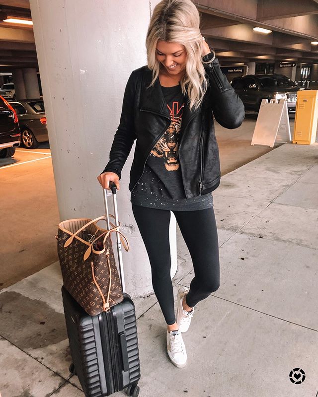 Quick weekend getaway with friends 💃🏼. Highly recommend flying on Halloween 🎃 so many costumes. This sweatshirt is my travel outfit go to. Linked my outfit and some travel necessities here on the @liketoknow.it app and on my blog. http://liketk.it