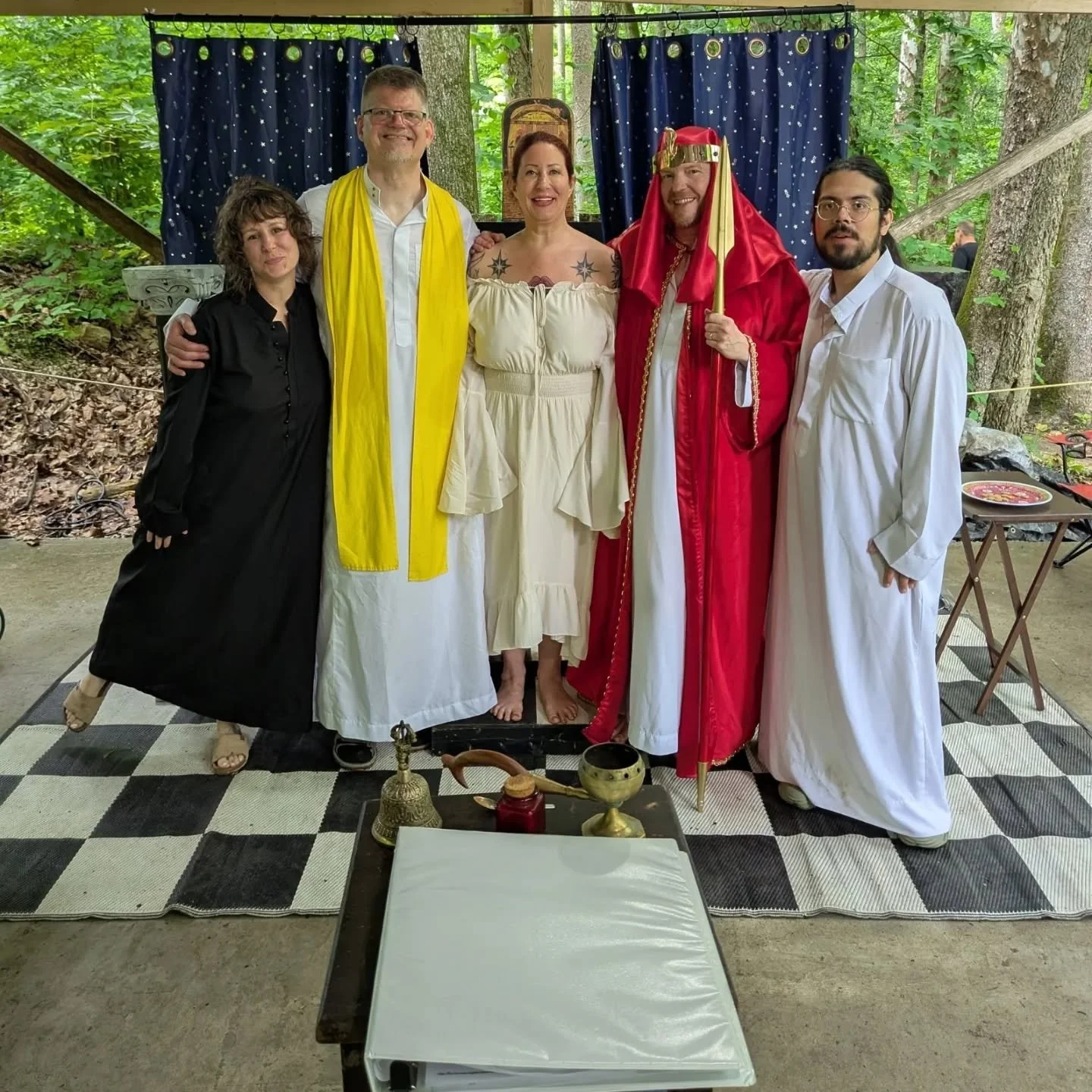 Do what thou wilt shall be the whole of the Law.

This past weekend, several members and friends of Blue Equinox Oasis attended the Babalon Rising festival at Midian campground in Springville, Indiana.

On Friday night, three of our siblings performe