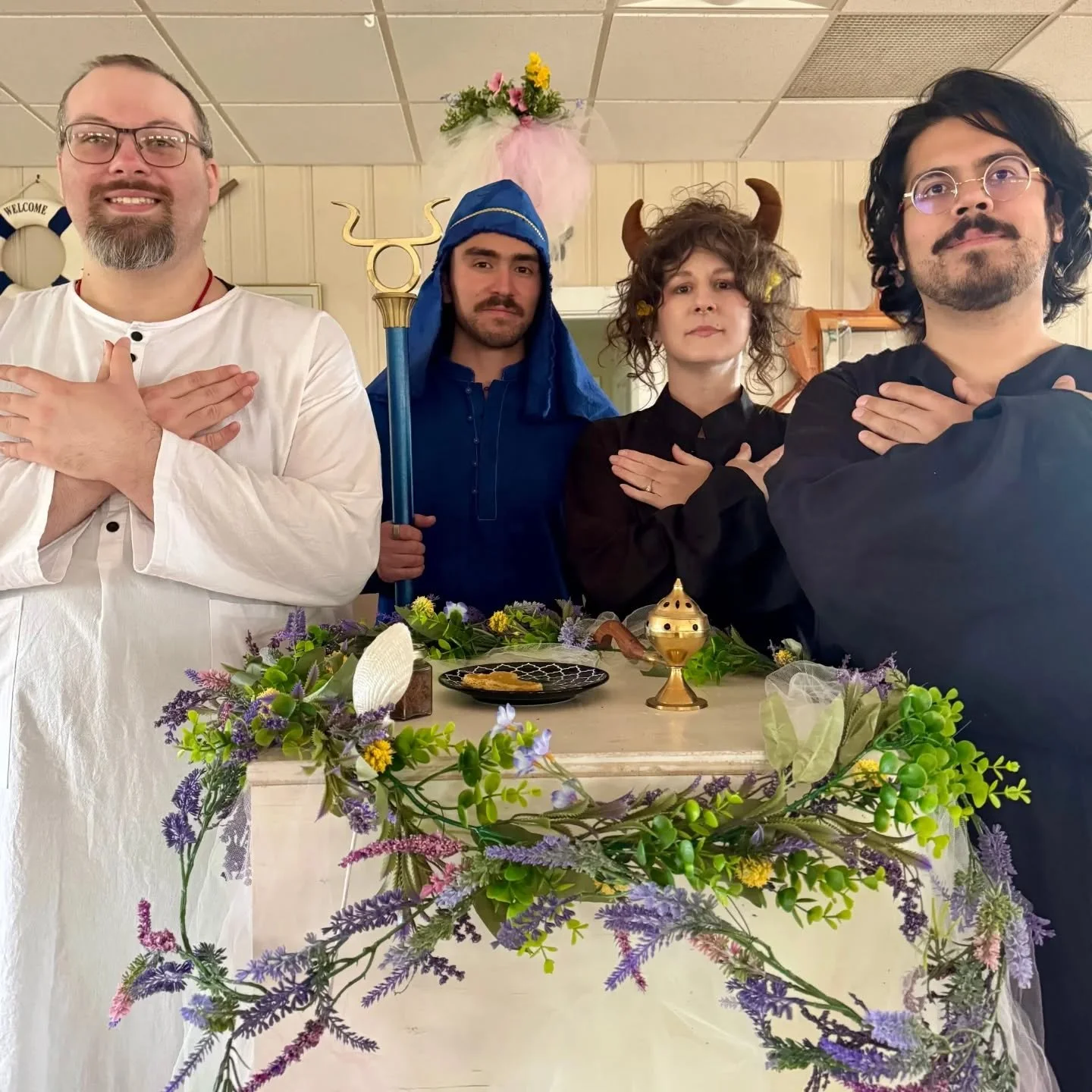 Do what thou wilt shall be the whole of the Law.

Yesterday, Blue Equinox Oasis gathered to celebrate the Feast of Cattle, a ritual celebrating the Sun in the sign of Taurus. Following the ritual, we engaged in a rather dynamic and free-flowing maypo