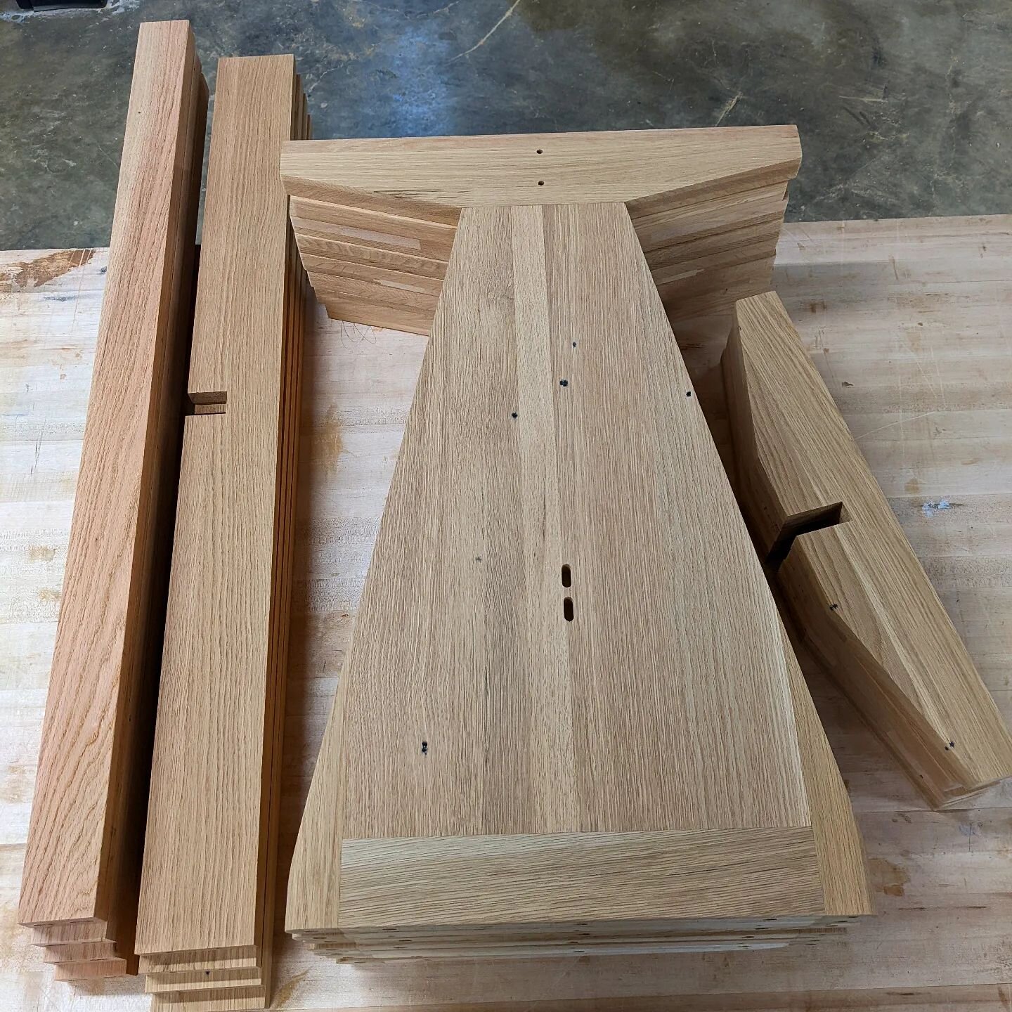 Neat piles of precise work, sanded and resting; what a sight. Seeing your work laid out, the product of many hours of labor, is its own satisfaction. Before the stress of assembly and the final pains of finishing, it's like a breath of pause to refle