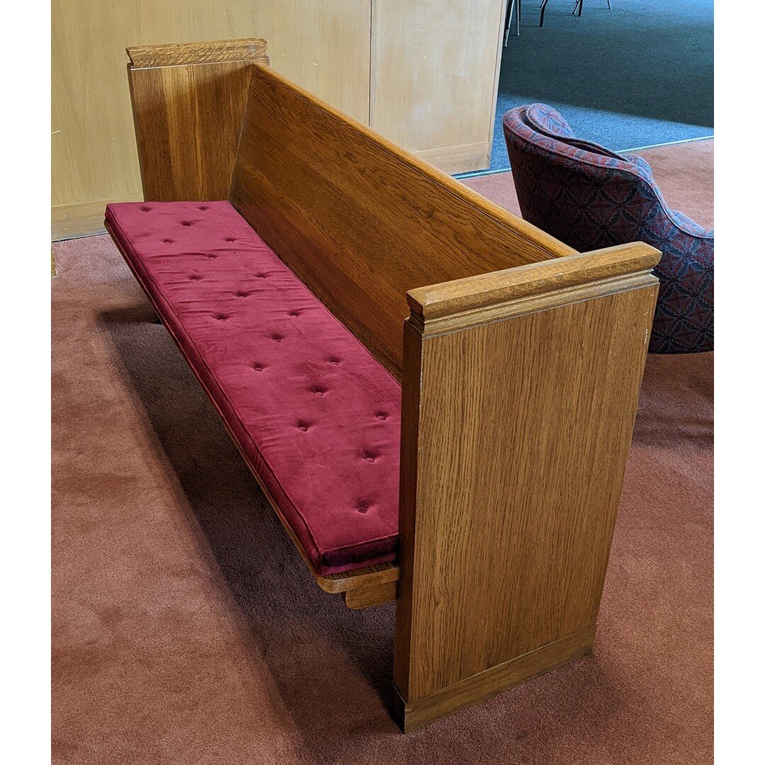 Before and After.
.
Pew into Table.
.
I turned over 50 feet of solid wood 80+ year old church pews into a series of four standing tables. Underneath the original dark glazes and stains, stunning #RedOak and #WhiteOak revealed themselves. With a littl
