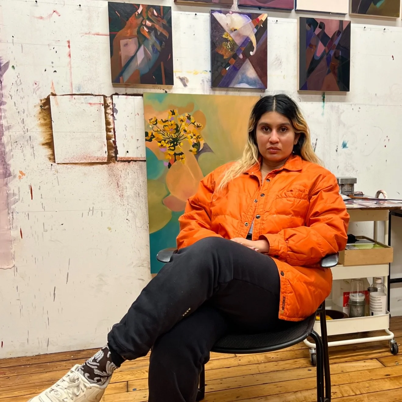 Come out to this group show tonight in Tribeca. 

@sargentsdaughters curated by @pitterpadder 💙💎

Snow gear attire. 

@baseerakhan