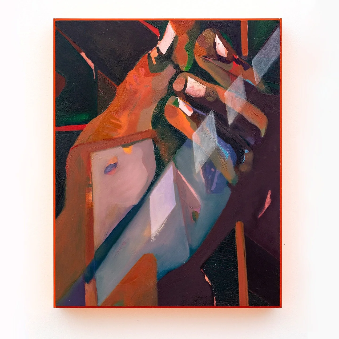 Snap Back, Amber
oil on wood panel, Lucite artist frame
14 x 11 x 1.5 inches 

On view at @sargentsdaughters until Feb. 28, 2026
Group exhibition, #Bounty curated by @pitterpadder 

@baseerakhan 

#painting