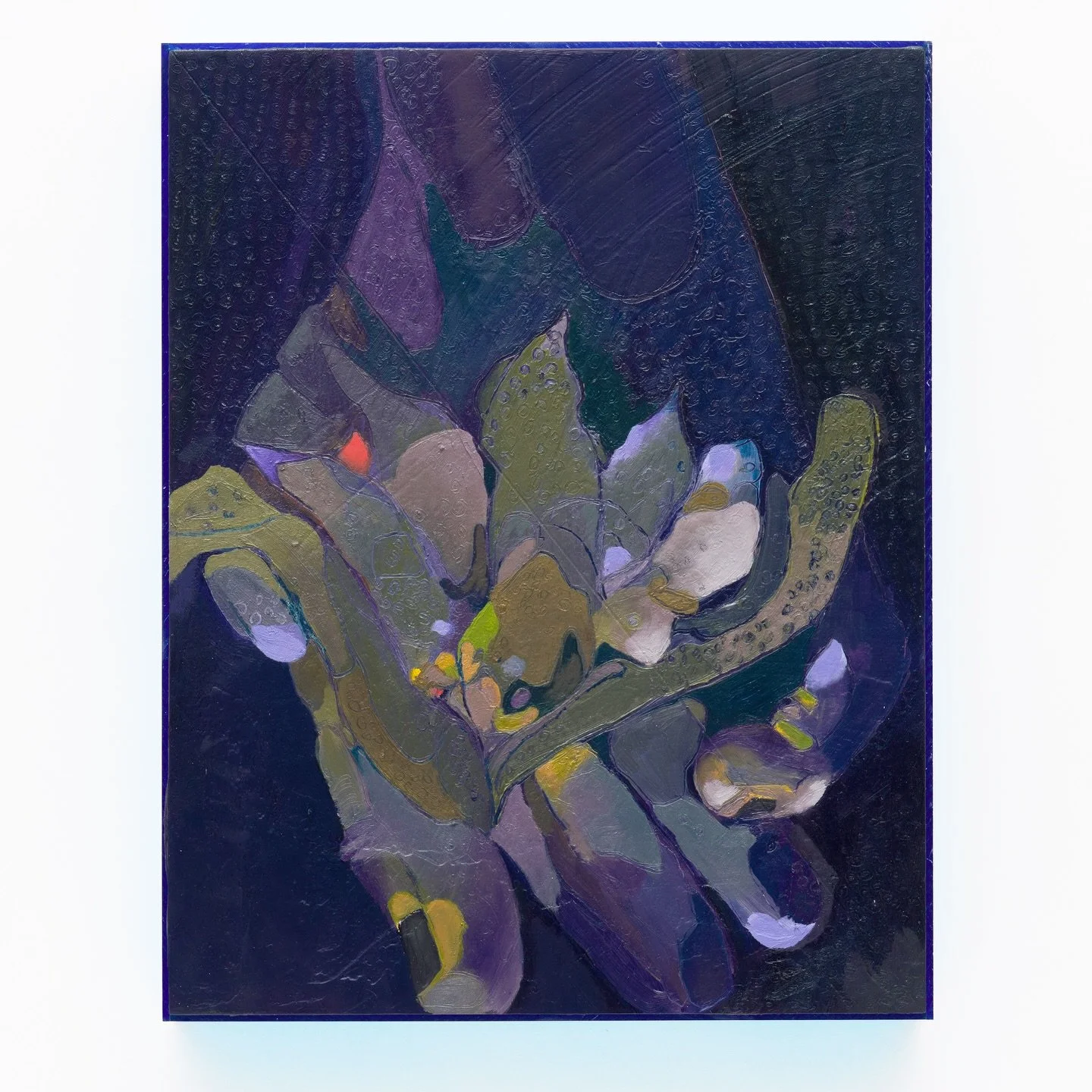 Holding, Blue Histories
Oil on wood panel, lucite artist frame
14 x 11 x 1.5 inches 

#thearmoryshow 2025
@niruratnamgallery 
#oilpainting